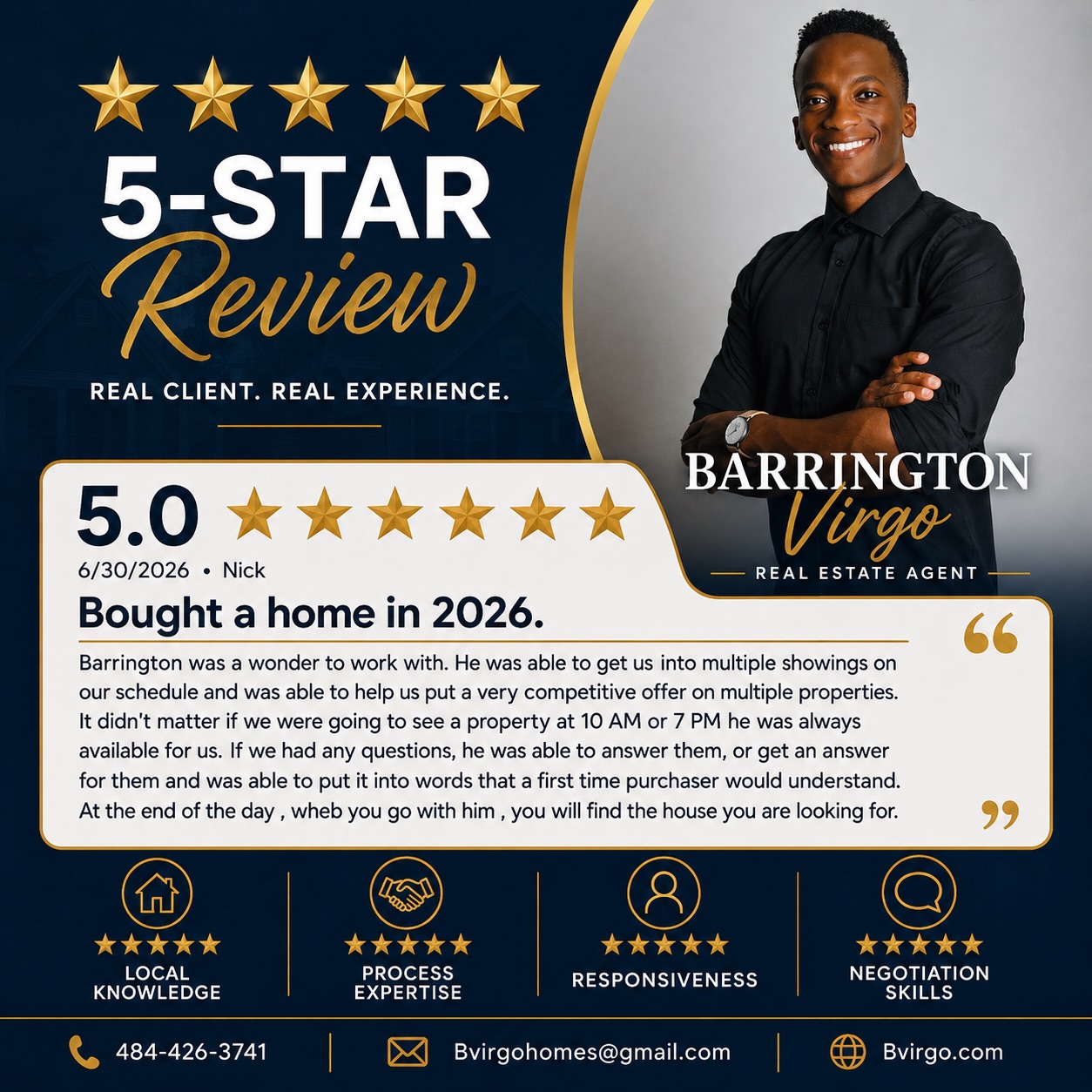 New listing flyer, 4328 Winfield Terrace, Easton PA, represented by Barrington Virgo