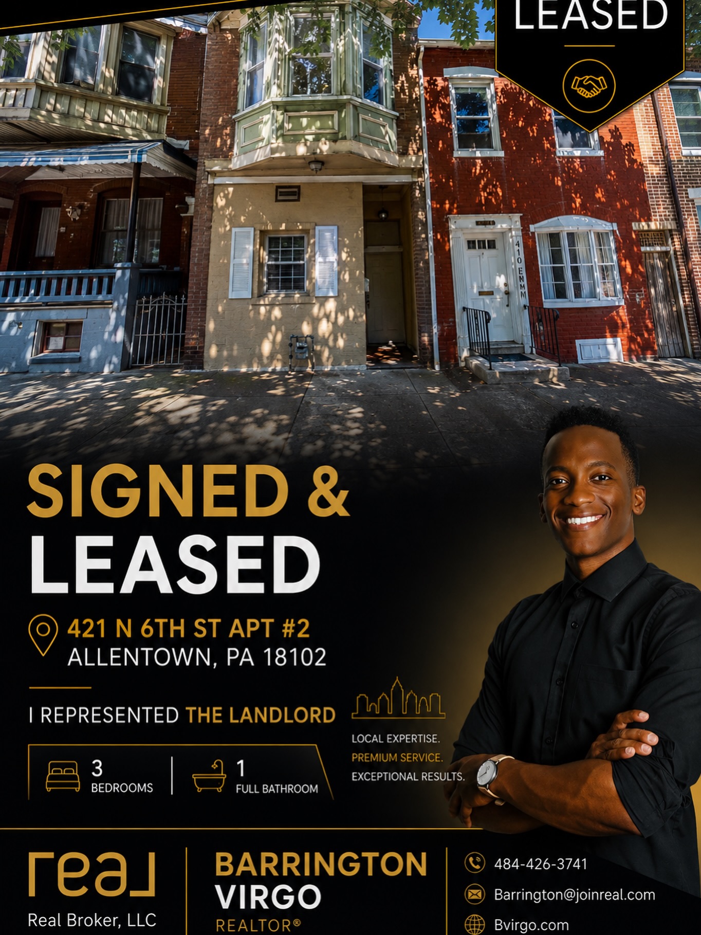 Signed & leased, 421 N 6th St, Allentown PA